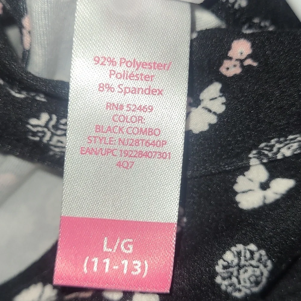 Midi Sundress Black White Pastel Peach Geometric Print w Tie V Neck Keyhole EUC